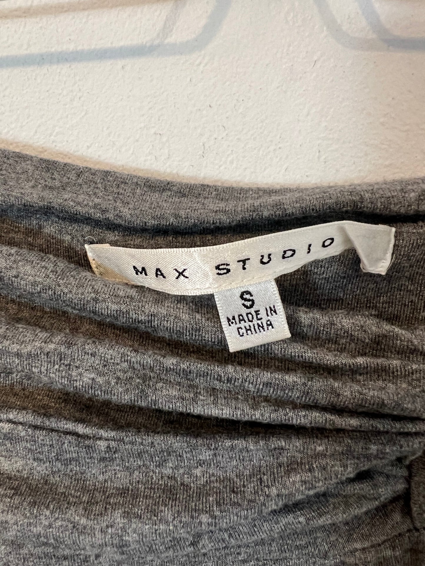 MAX STUDIO. Falda larga gris punto elástico. T S