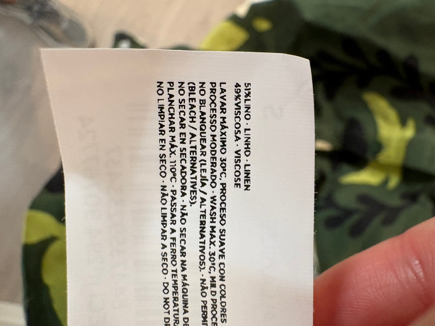 TINTORETTO. Vestido midi verde flores con lino. T S