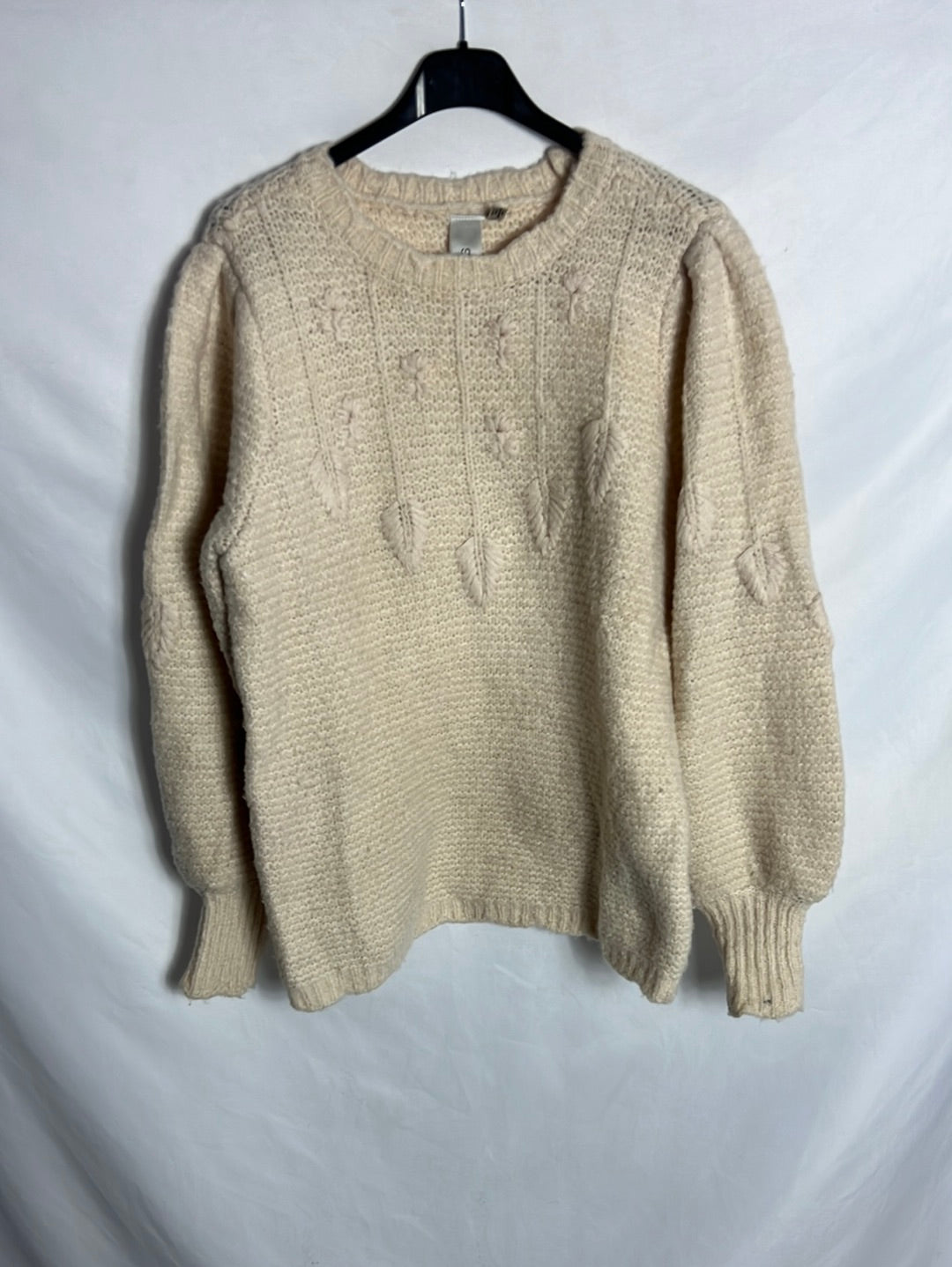 Y.A.S. Jersey beige bordados. TS (tara)