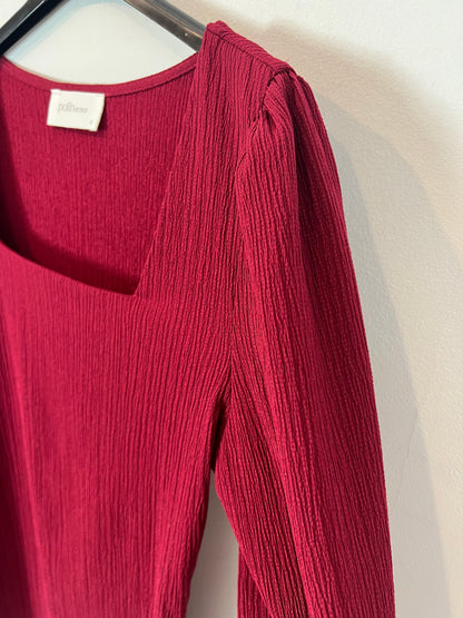 POLIN ET MOI. Burgundy Ts texture top