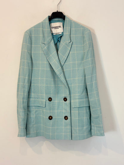 ESSENTIAL. Blue checked blazer, size 38