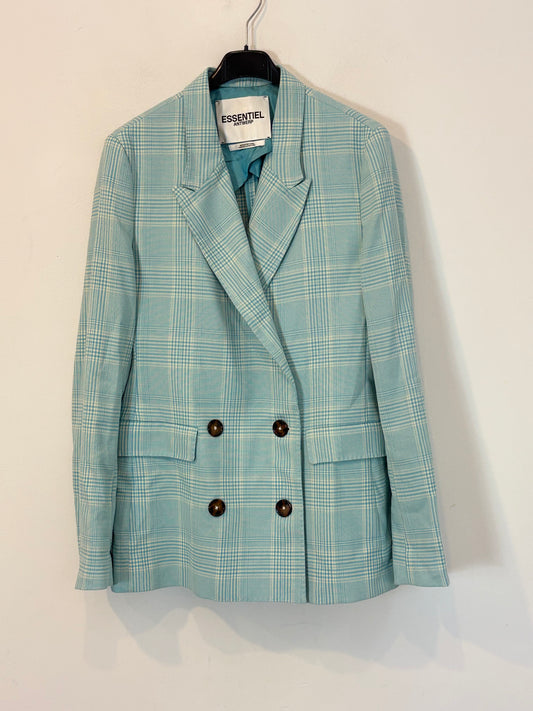 ESSENTIAL. Blue checked blazer, size 38