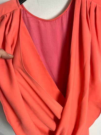 DAVID CHRISTIAN. Mono largo salmón detalle espalda. T 36