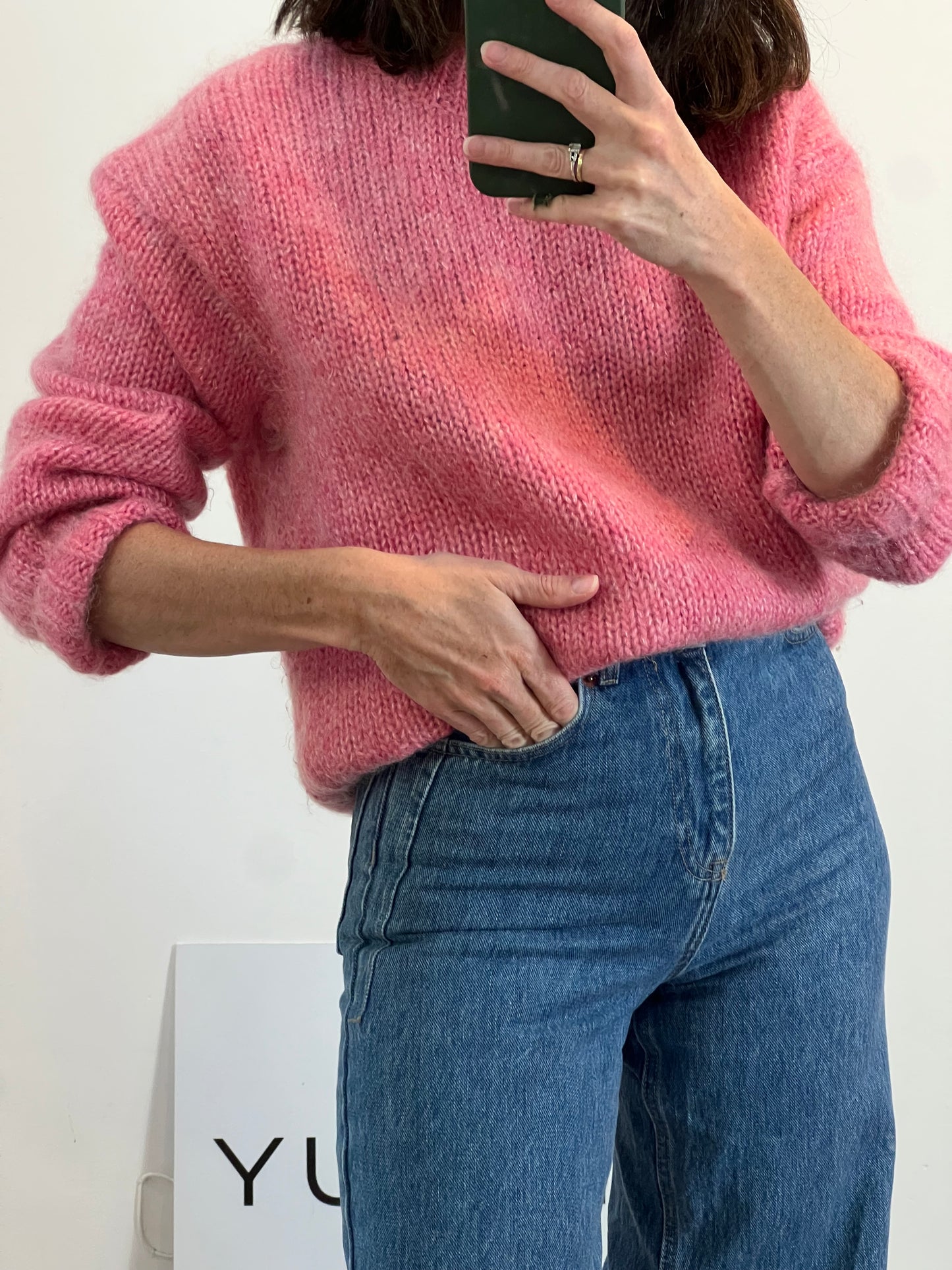 H&M. Jersey rosa mohair  T.s