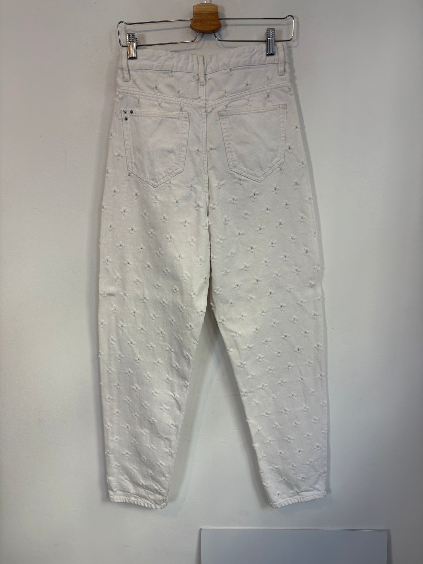 ISABEL MARANT. Denim blanco bordados