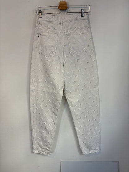 ISABEL MARANT. Denim blanco bordados