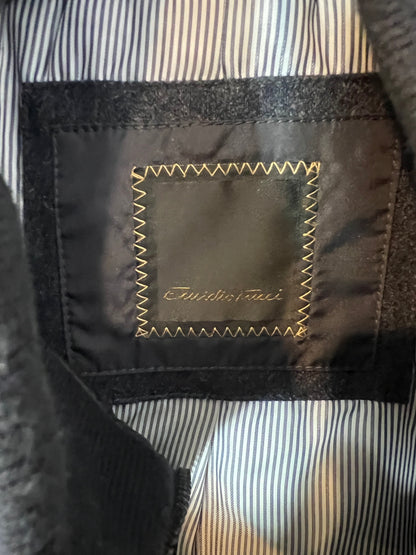 EMIDIO TUCCI. Men's blue double-textured jacket. TM