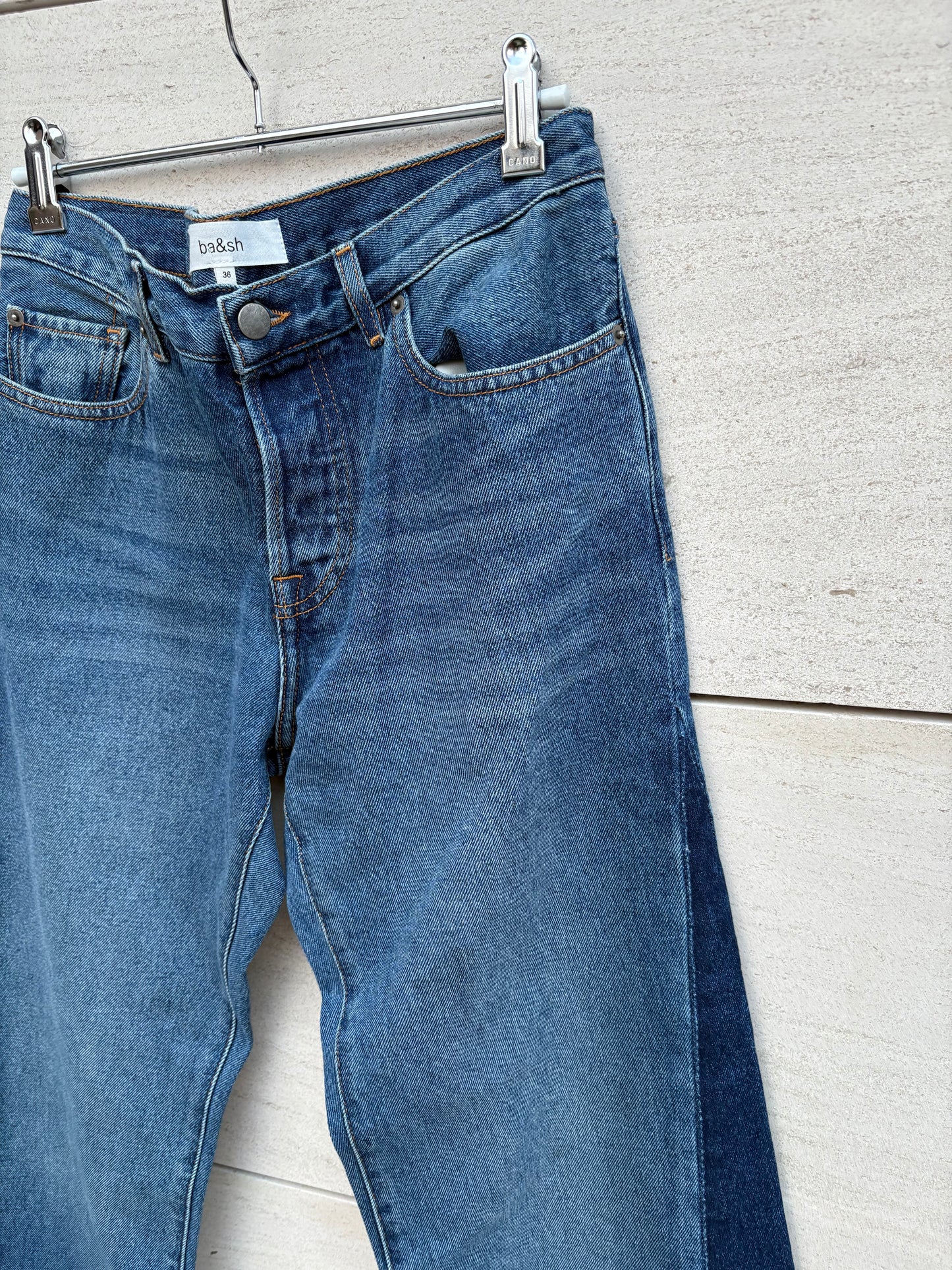 BA&SH. Denim bicolor flare