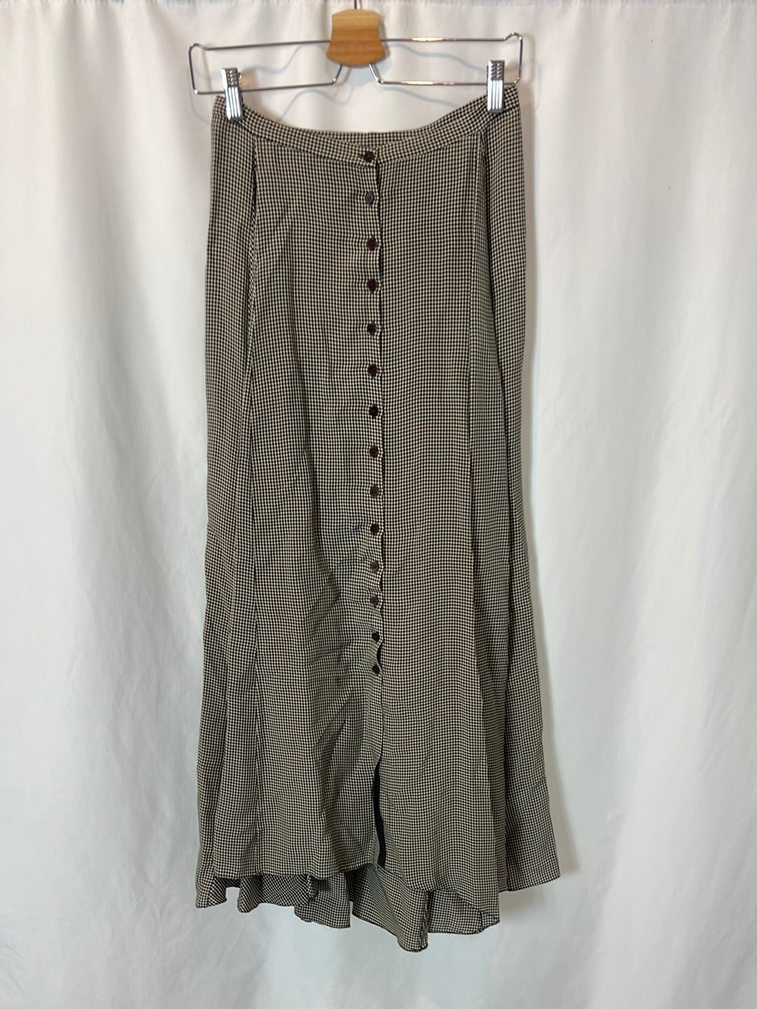 CORTANA. Long plaid mini skirt. Size 40