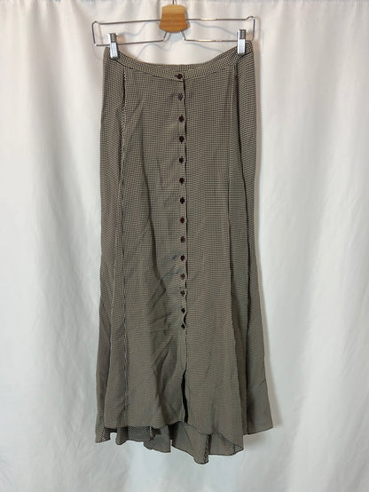 CORTANA. Long plaid mini skirt. Size 40