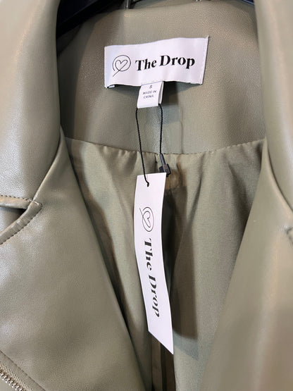 THE DROP. Chaqueta efecto piel verde. T S