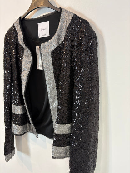 MANGO. Chaqueta lentejuelas mini