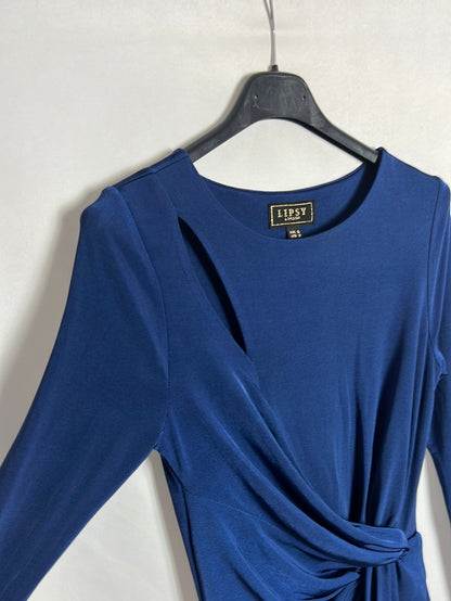 LIPSY LONDON. Blue elastic cross dress. T 34