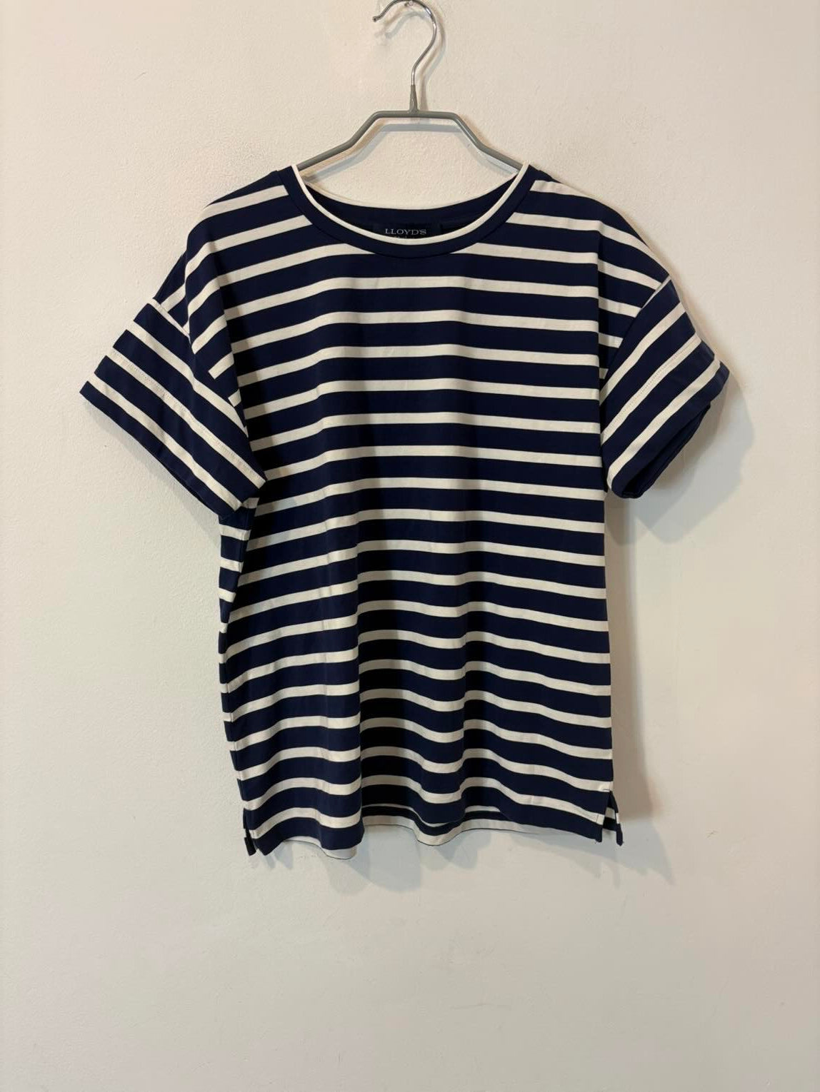 LLOYD´S. Camiseta azul rayas algodón