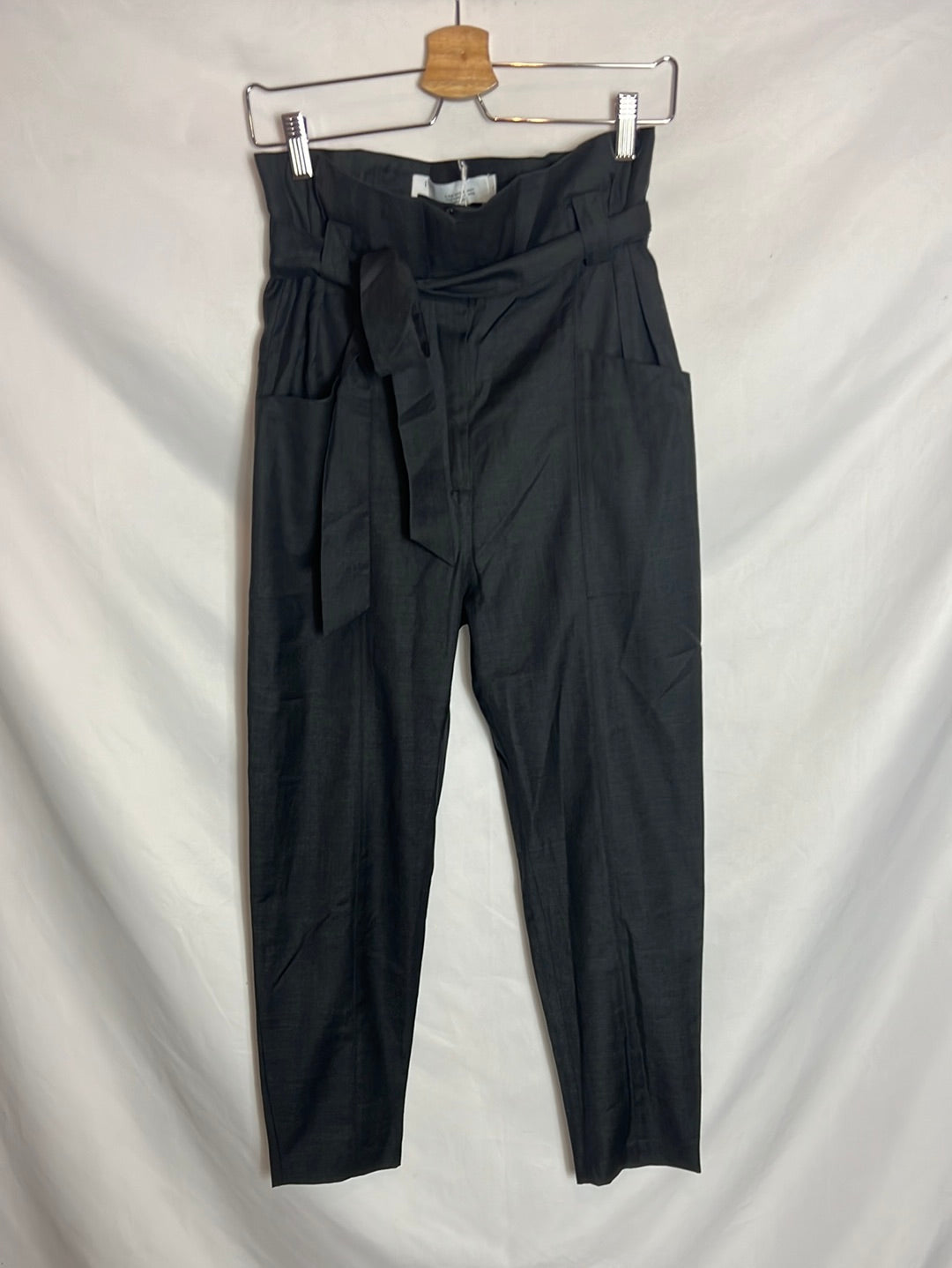 IRO. Dark gray high-waisted pants. Size 34