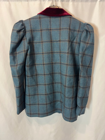 VANDERWILDE. Total look azul cuadros T.38