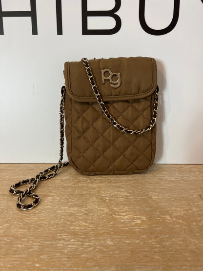 PURIFICACIÓN GARCÍA.  Bolso mini lona marrón