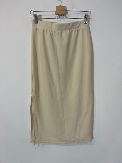 VERO MODA. Falda beige textura T.m