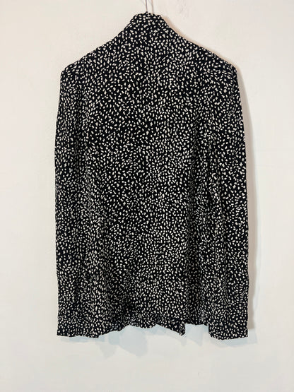 MAJE. Flowy black printed blouse. Size 2(M)