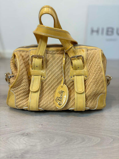 BALLY. Bolso amarillo doble textura