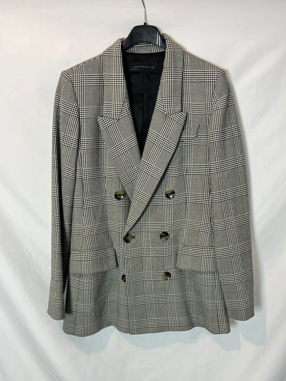 ZARA. Blazer pata de gallo. T XS