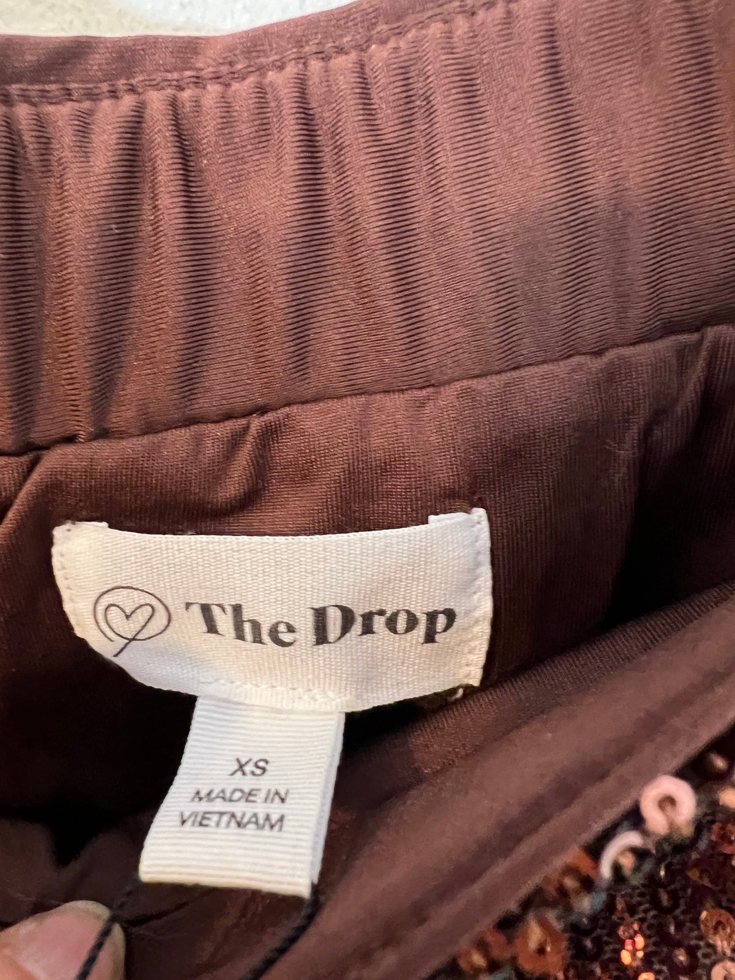 THE DROP. Falda midi lentejuelas. T XS