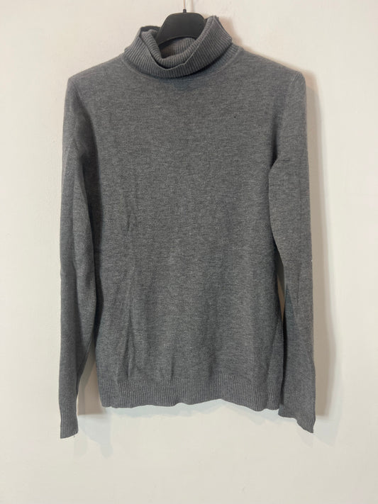 OTRAS. Jersey gris cuello vuelto. T L