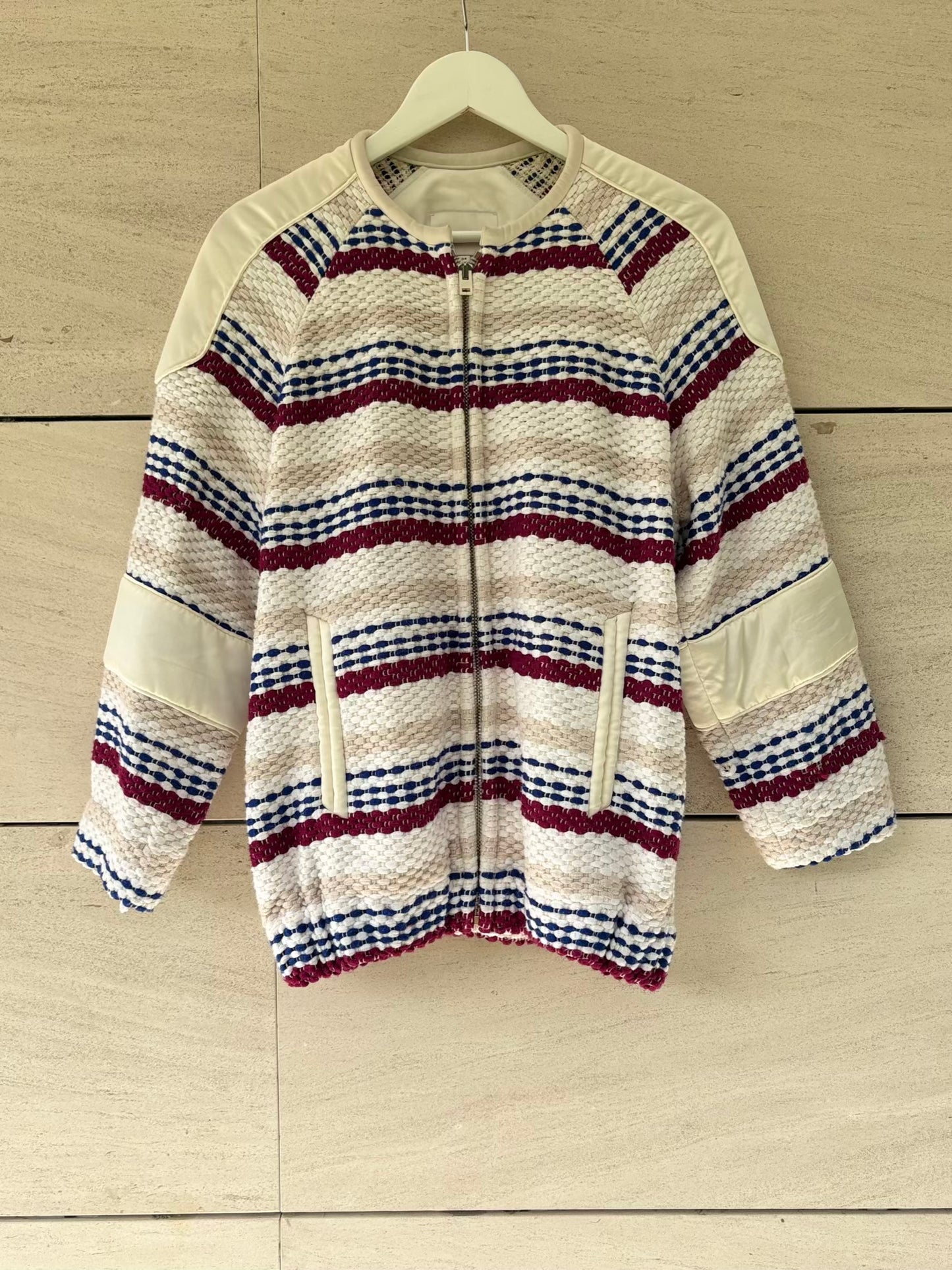IRO. Chaqueta texturas con piel