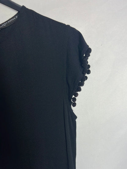 ZARA. Mono culotte  fluido borlas. T S