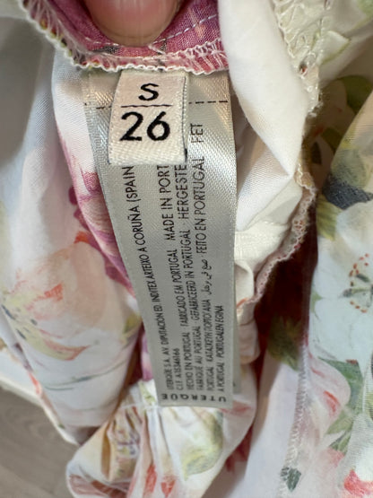 UTERQÜE. Vestido largo flores. T S