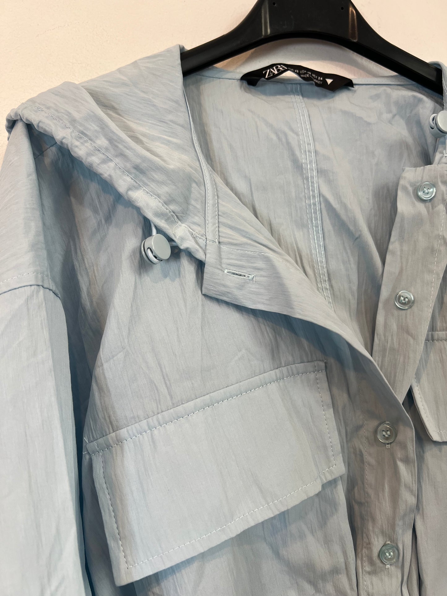 ZARA. Blue cropped jacket T.xs