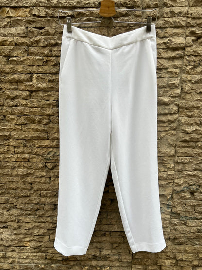 COMPTOIR DES COTONNIERS. Pantalón blanco fluido textura. T 34