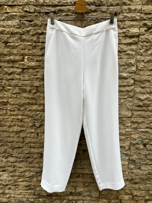 COMPTOIR DES COTONNIERS. Pantalón blanco fluido textura. T 34
