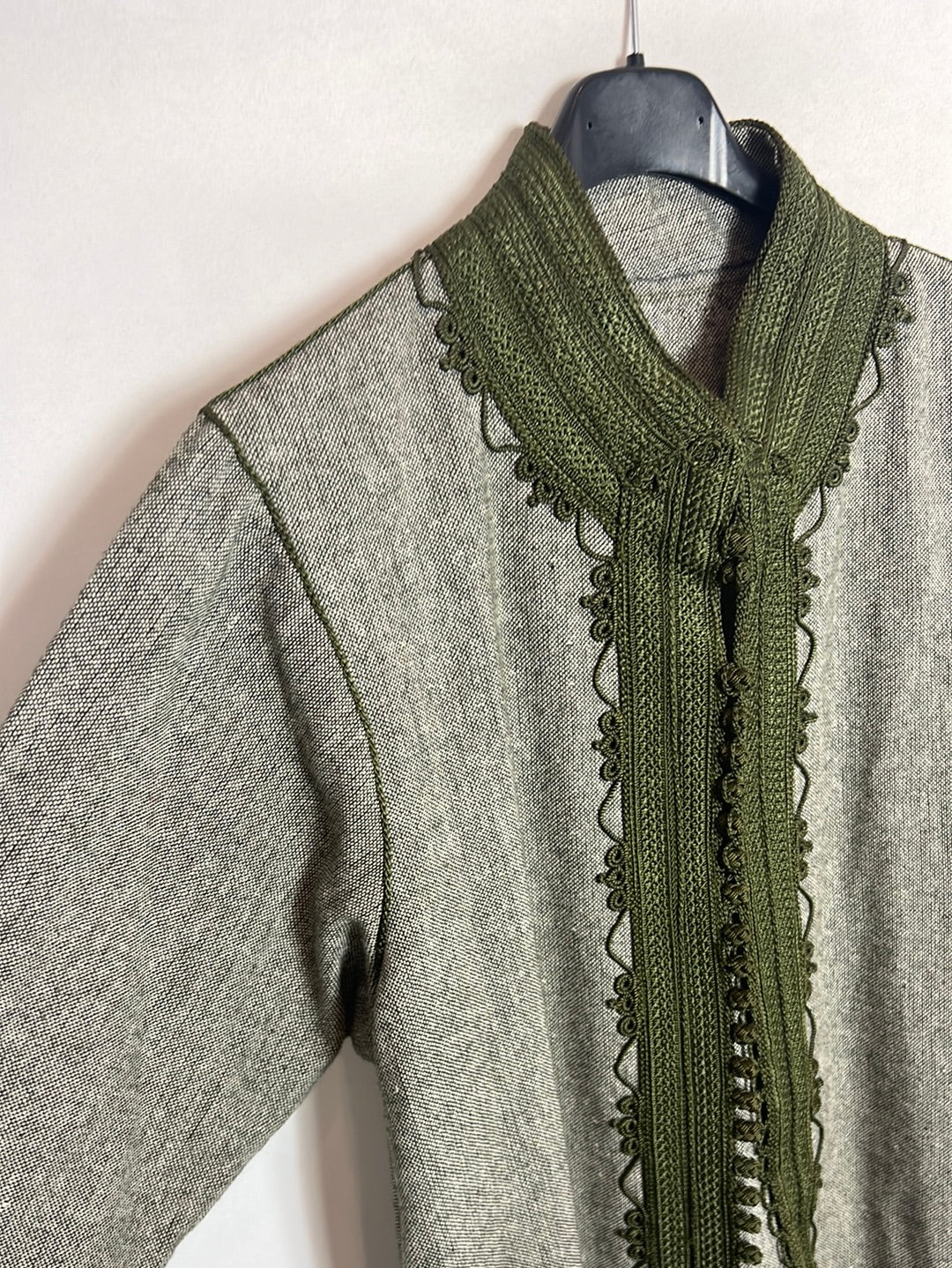 OTHER. Gray and green mottled textured jacket. TM