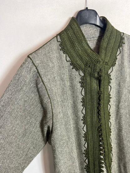 OTHER. Gray and green mottled textured jacket. TM
