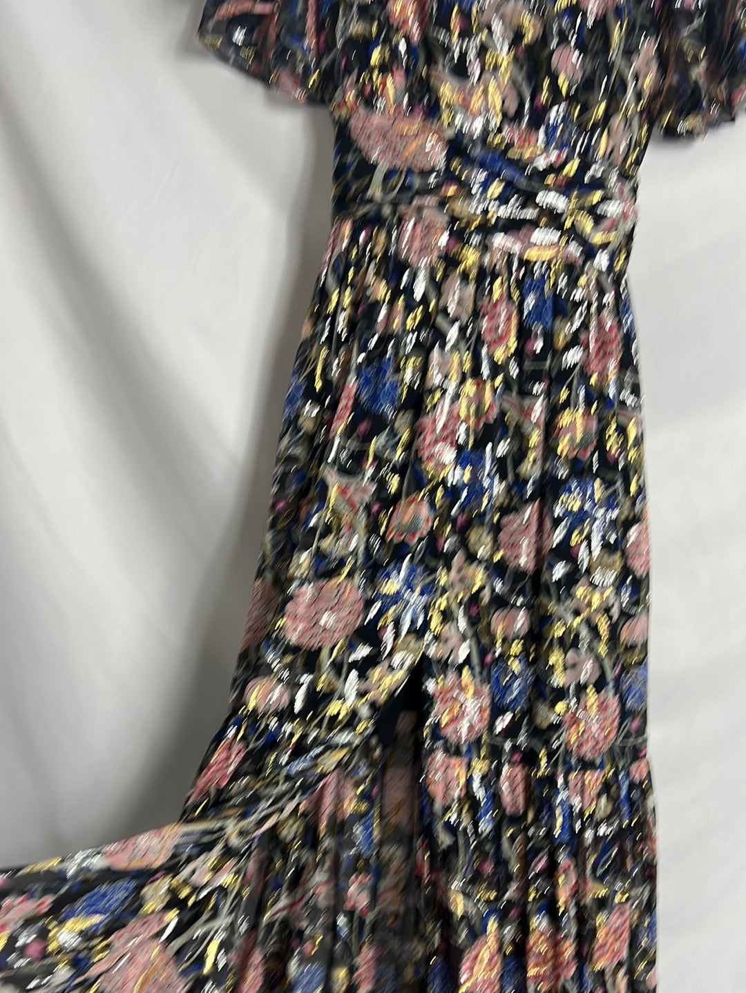 BA&SH. Vestido largo estampados brillo. T 2(M)