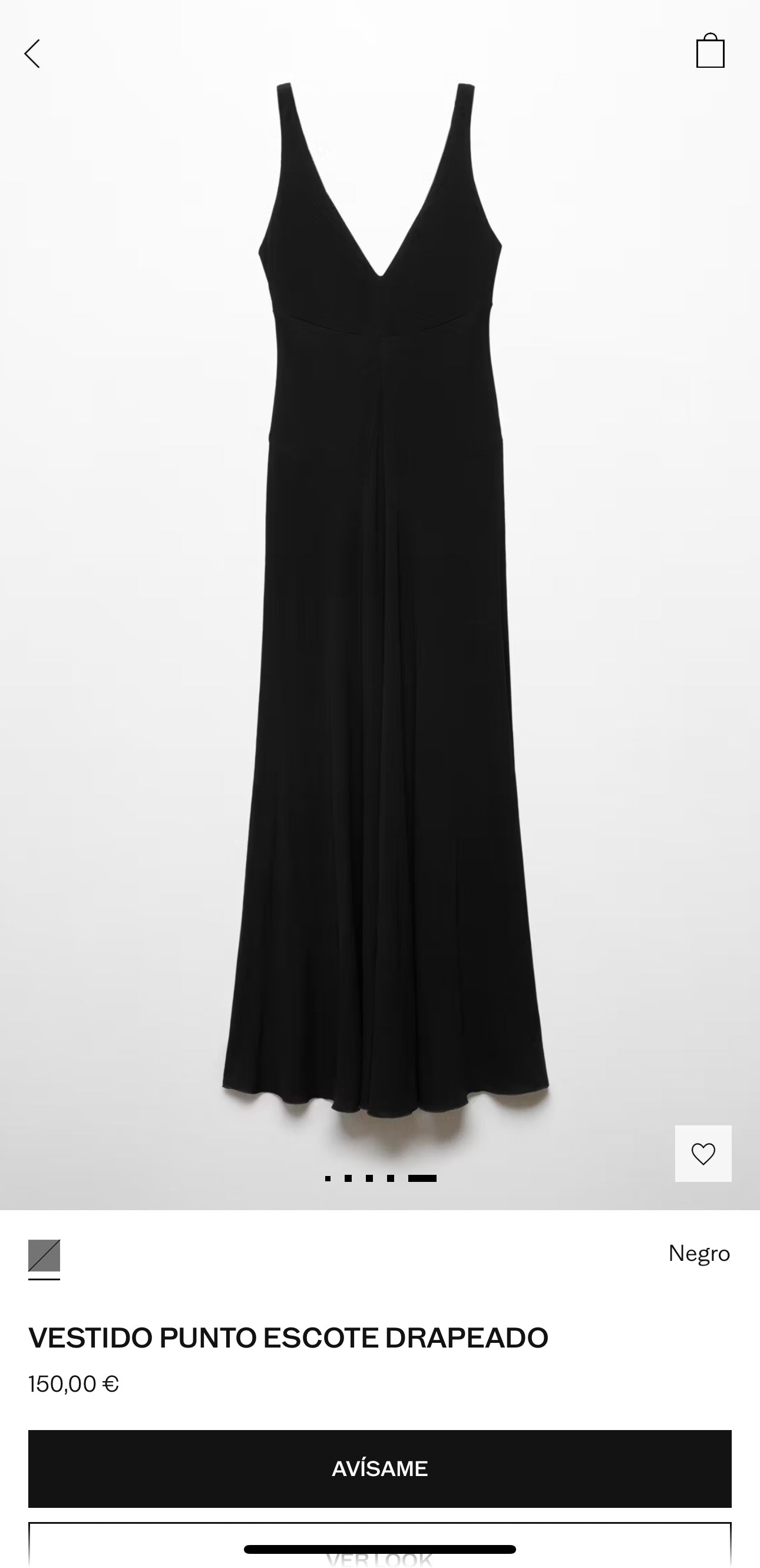 VICTORIA BECKHAM x MANGO. Vestido punto escote drapeado