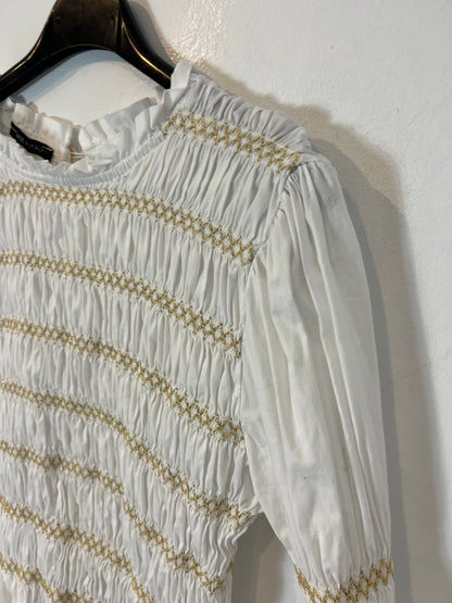 OTRAS. Blusa blanca nido abeja T.s