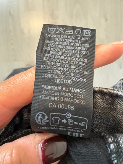 ISABEL MARANT . Denim gris abotonado cintura alta. T 34