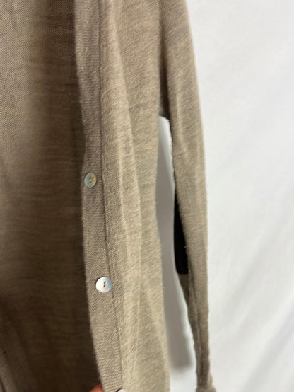 OTHER. Heathered brown cardigan with elbow patches. Size S/M