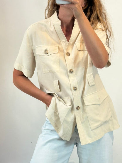 LLOYD'S . Camisa sahariana beige