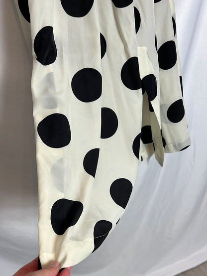MARZIA GENESI. Total look skirt and silk blouse with polka dots. T 38/40