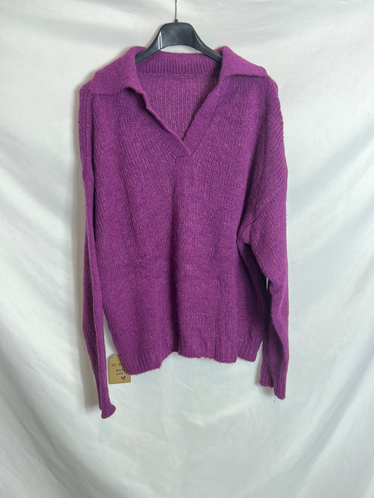 OTRAS. Jersey punto morado. T M