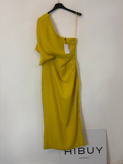 BRUNA. Vestido midi pistacho