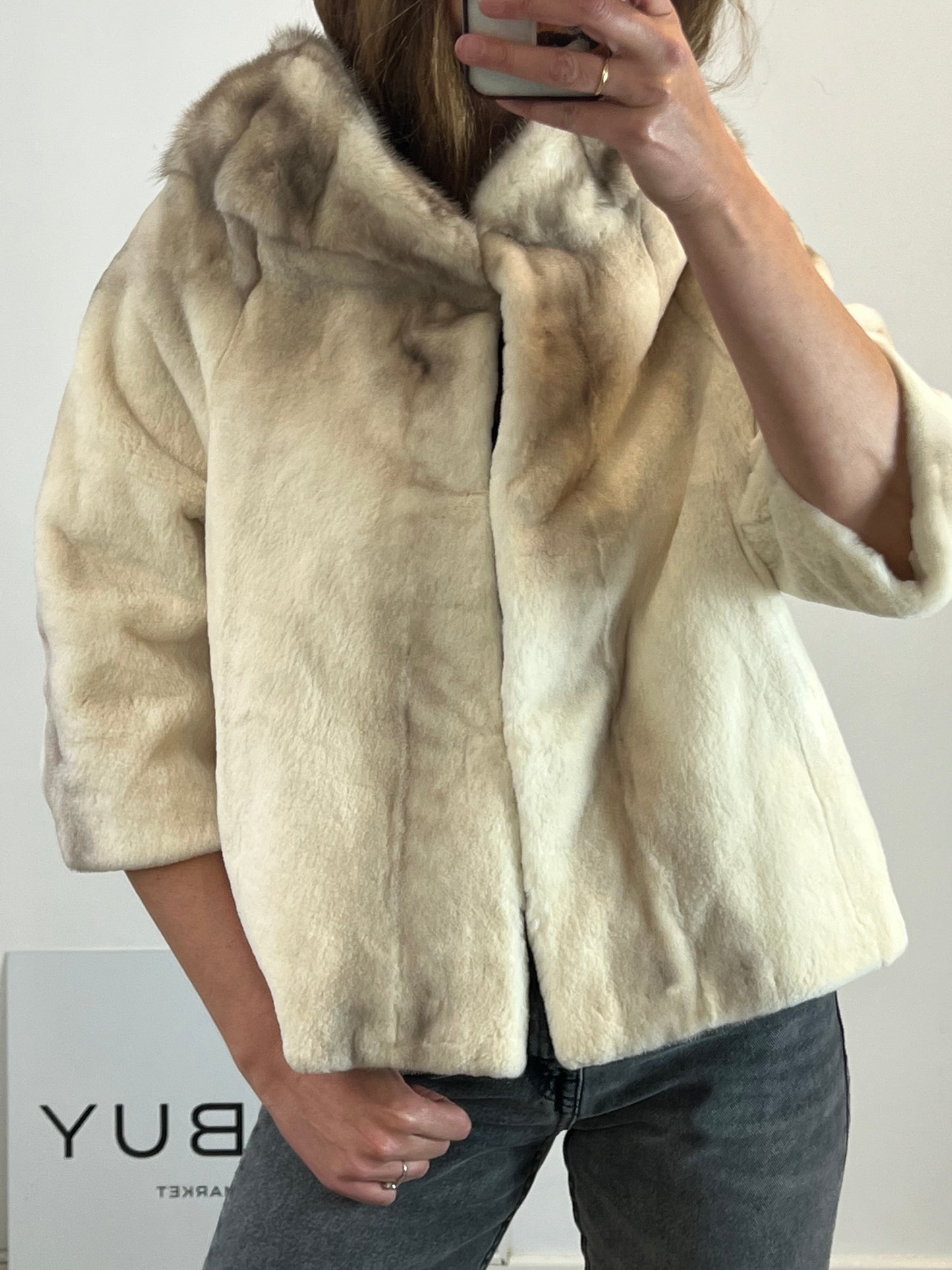 OTHERS. Fur jacket with collar detail. TM