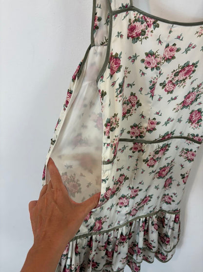 BDBA. Vestido corto seda estampado