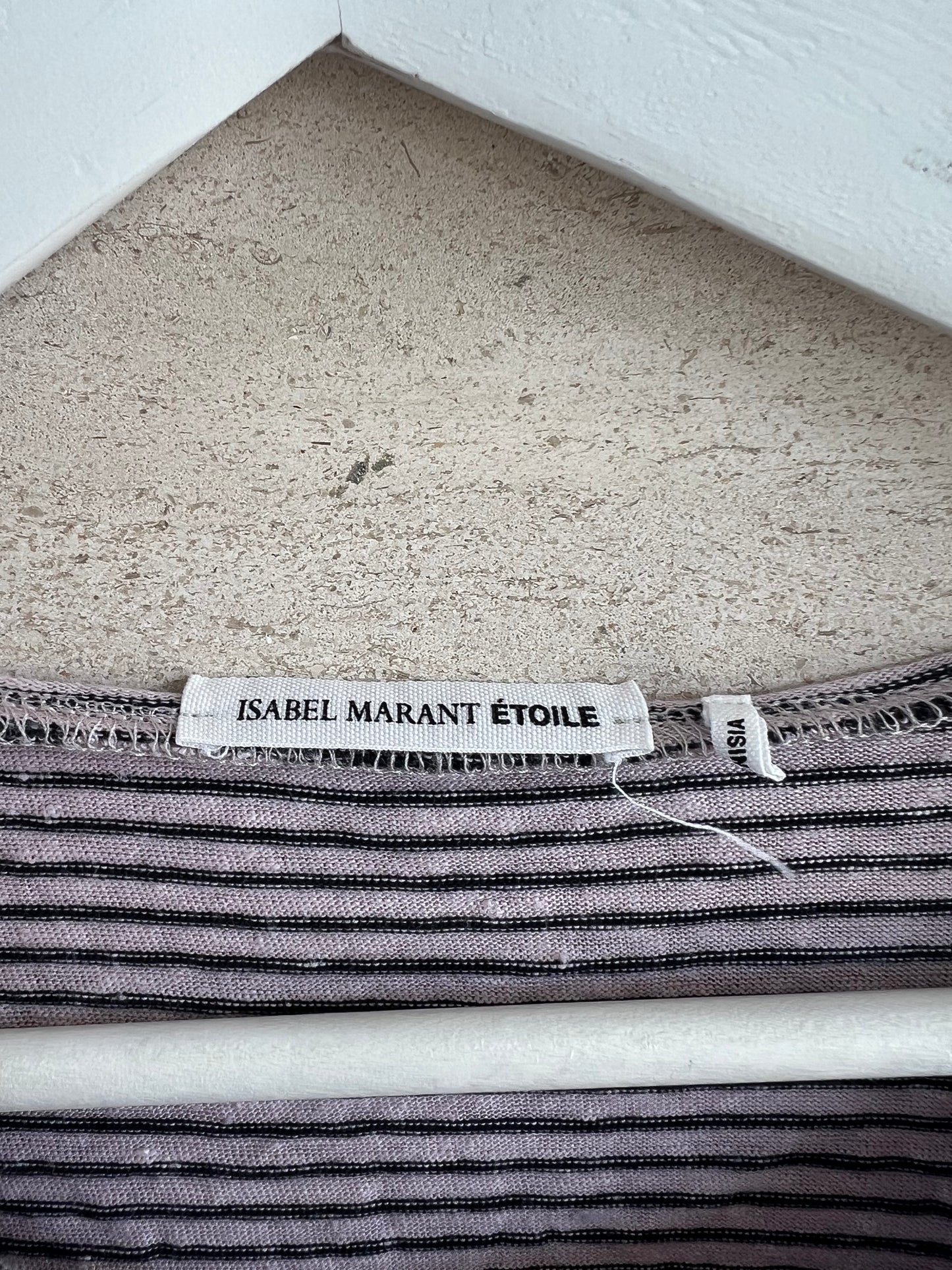 ISABEL MARANT ETOILÉ. Camiseta rayas lino T.s