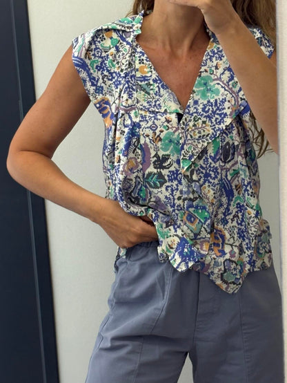 ISABEL MARANT. Blusa seda estampada