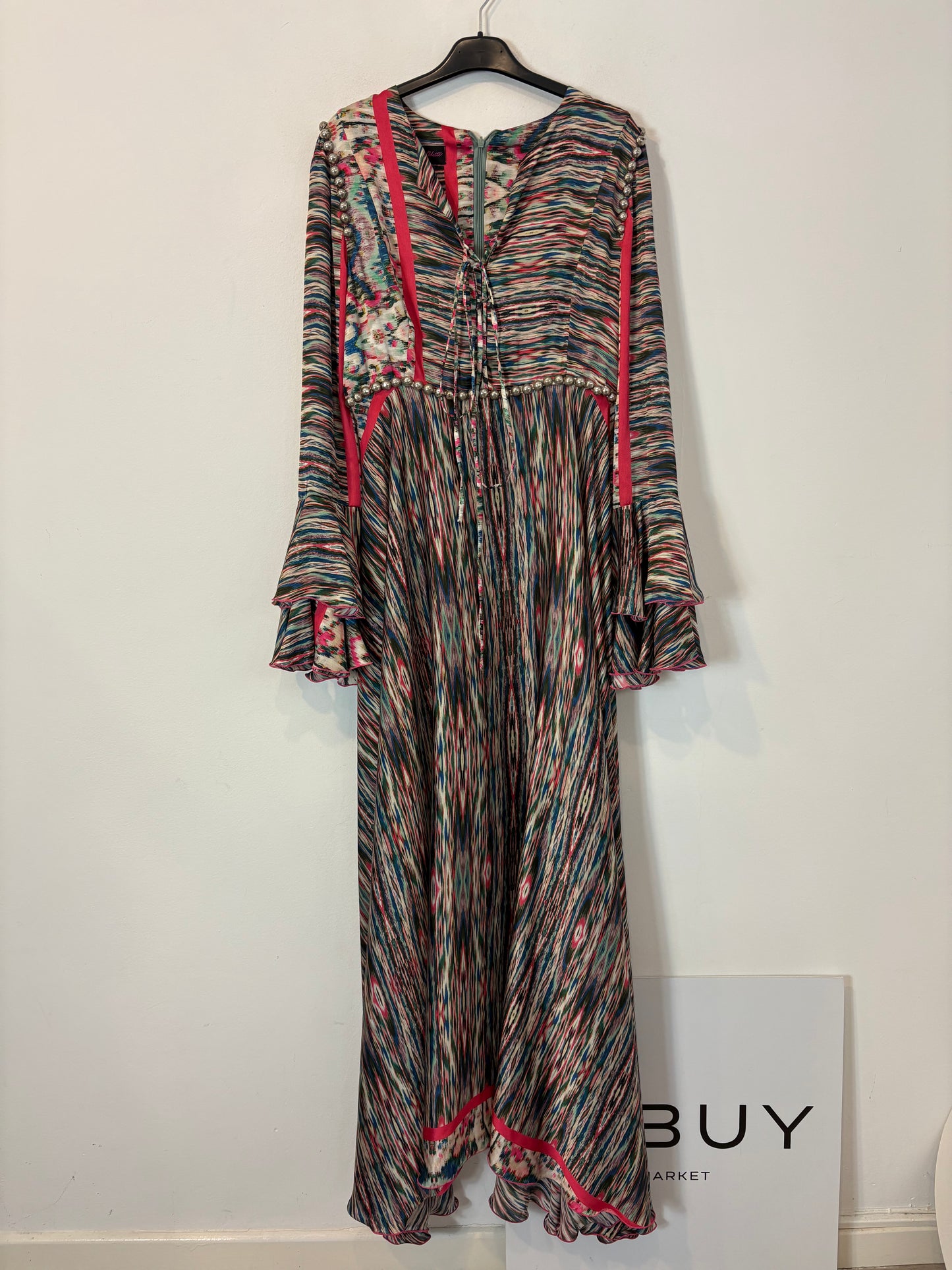 TETÉ BY ODETTE. Vestido largo colores detalle tachuelas