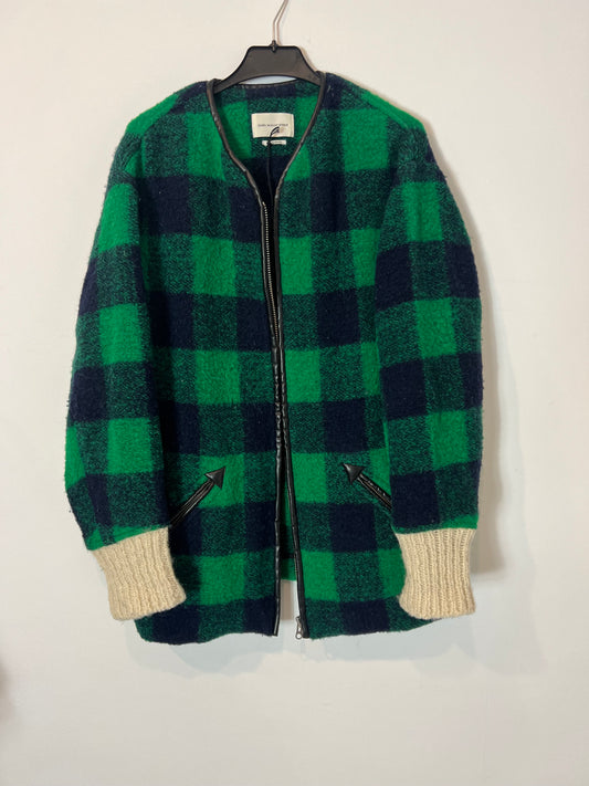 ISABEL MARANT. Chaqueta lana cuadros. T 40